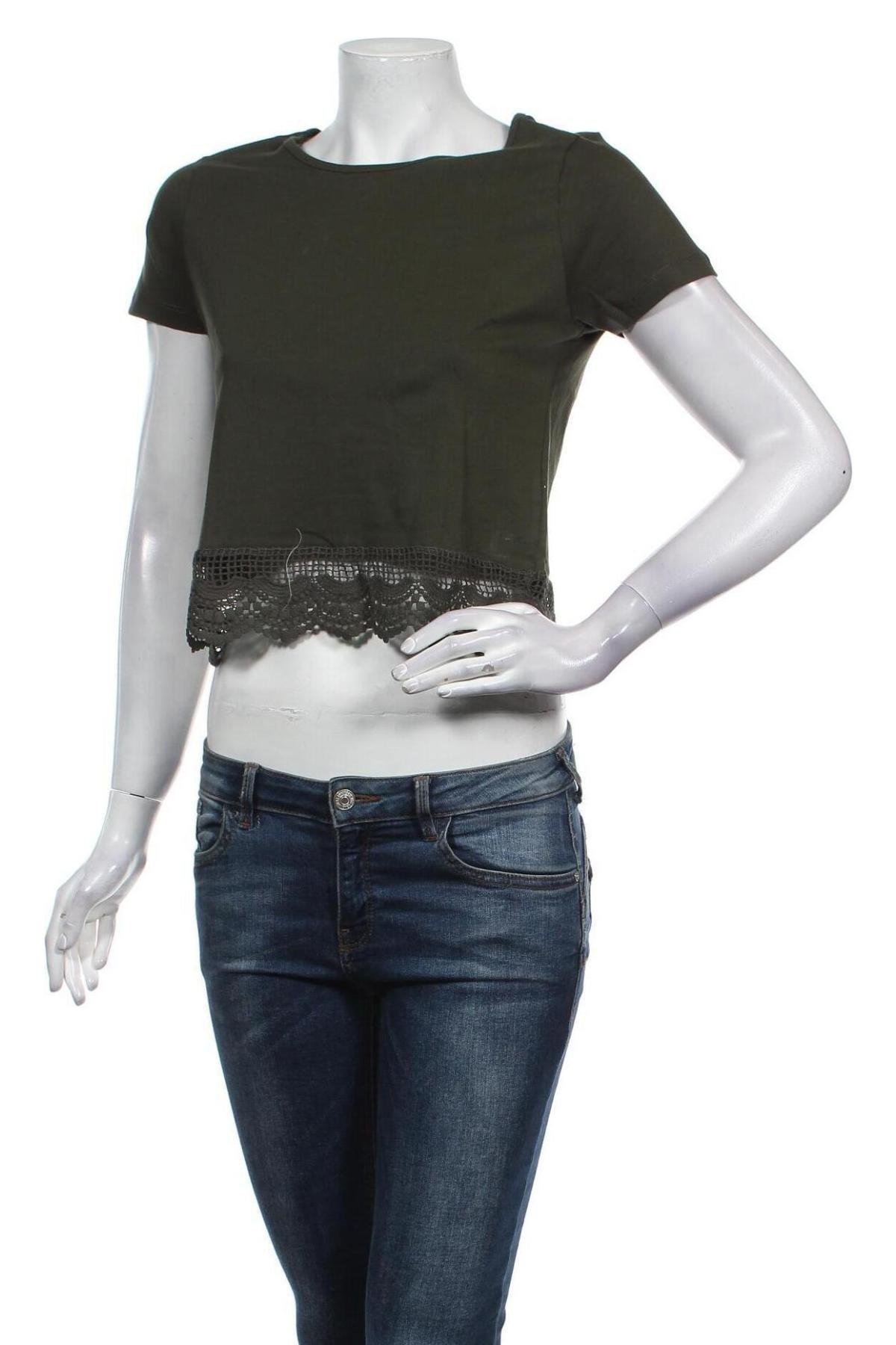 Γυναικεία μπλούζα About You, Μέγεθος S, Χρώμα Πράσινο, Βαμβάκι, Τιμή 8,84 €