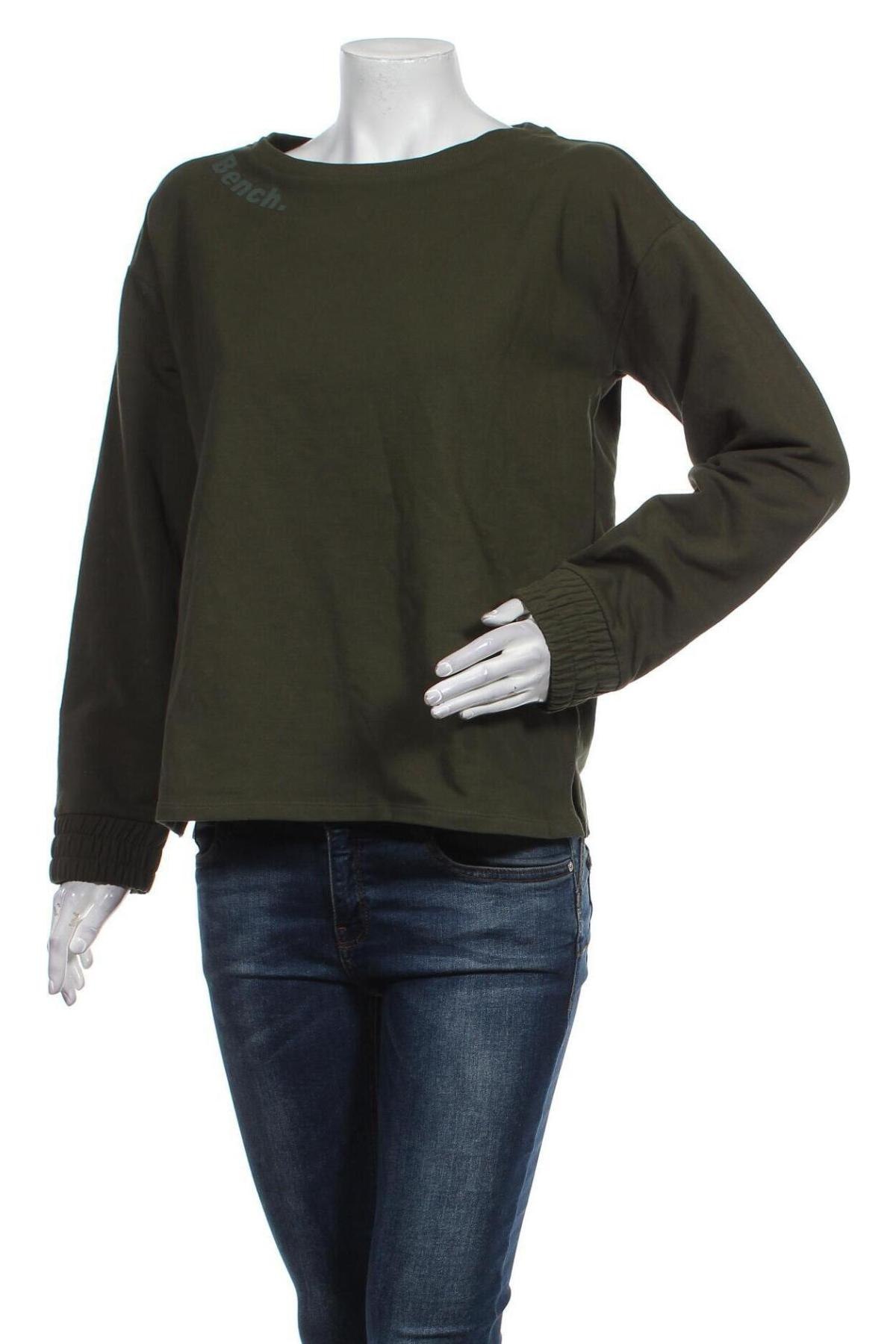 Γυναικεία μπλούζα Bench, Μέγεθος S, Χρώμα Πράσινο, 95% βαμβάκι, 5% ελαστάνη, Τιμή 18,35 €