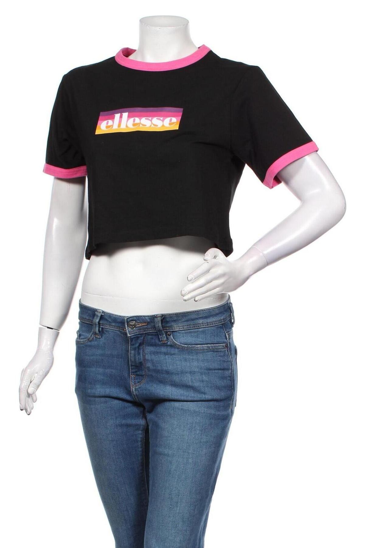 Γυναικείο t-shirt Ellesse, Μέγεθος S, Χρώμα Μαύρο, Βαμβάκι, Τιμή 12,63 €