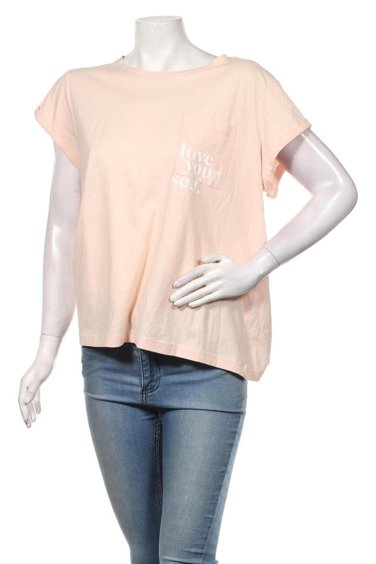 Γυναικείο t-shirt One More Story, Μέγεθος M, Χρώμα Ρόζ , Βαμβάκι, Τιμή 10,64 €