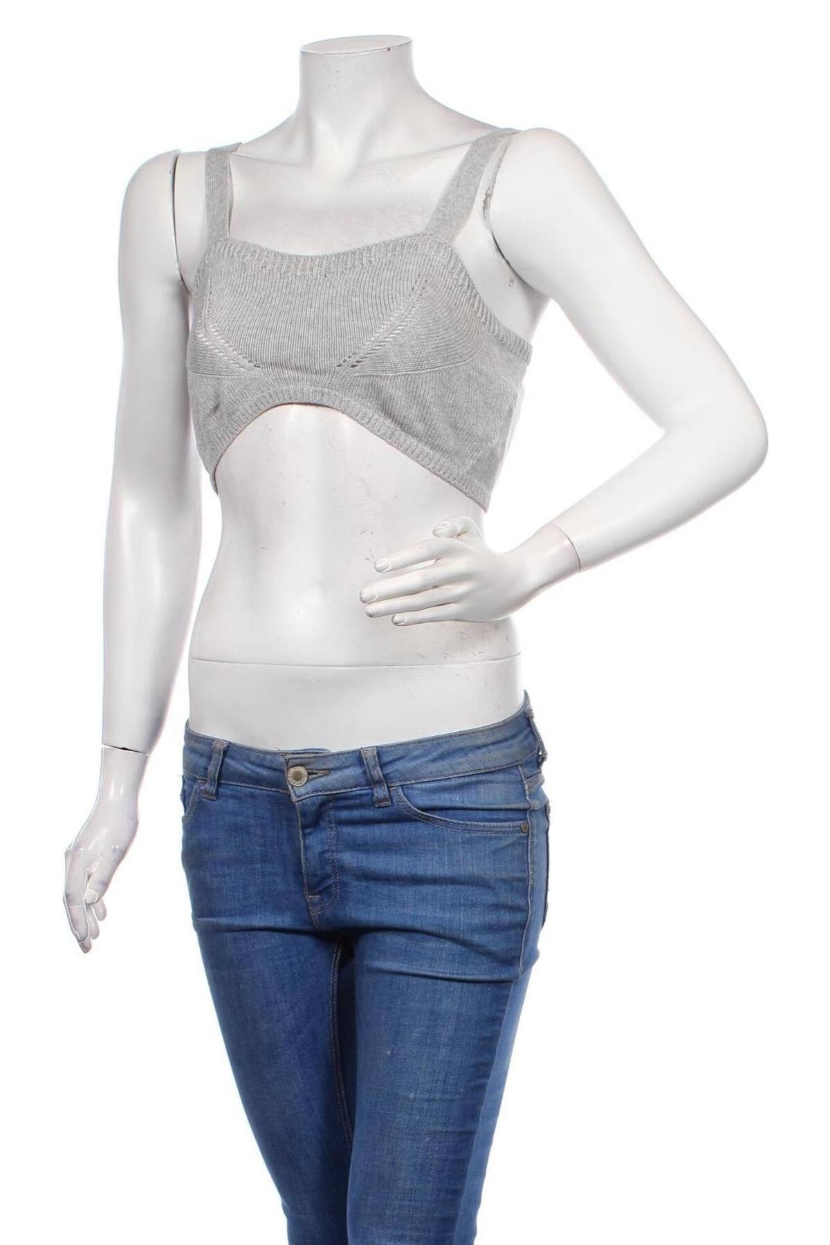 Γυναικείο αμάνικο μπλουζάκι Stefanie Giesinger for Nu-in, Μέγεθος XS, Χρώμα Γκρί, Βισκόζη, Τιμή 12,16 €