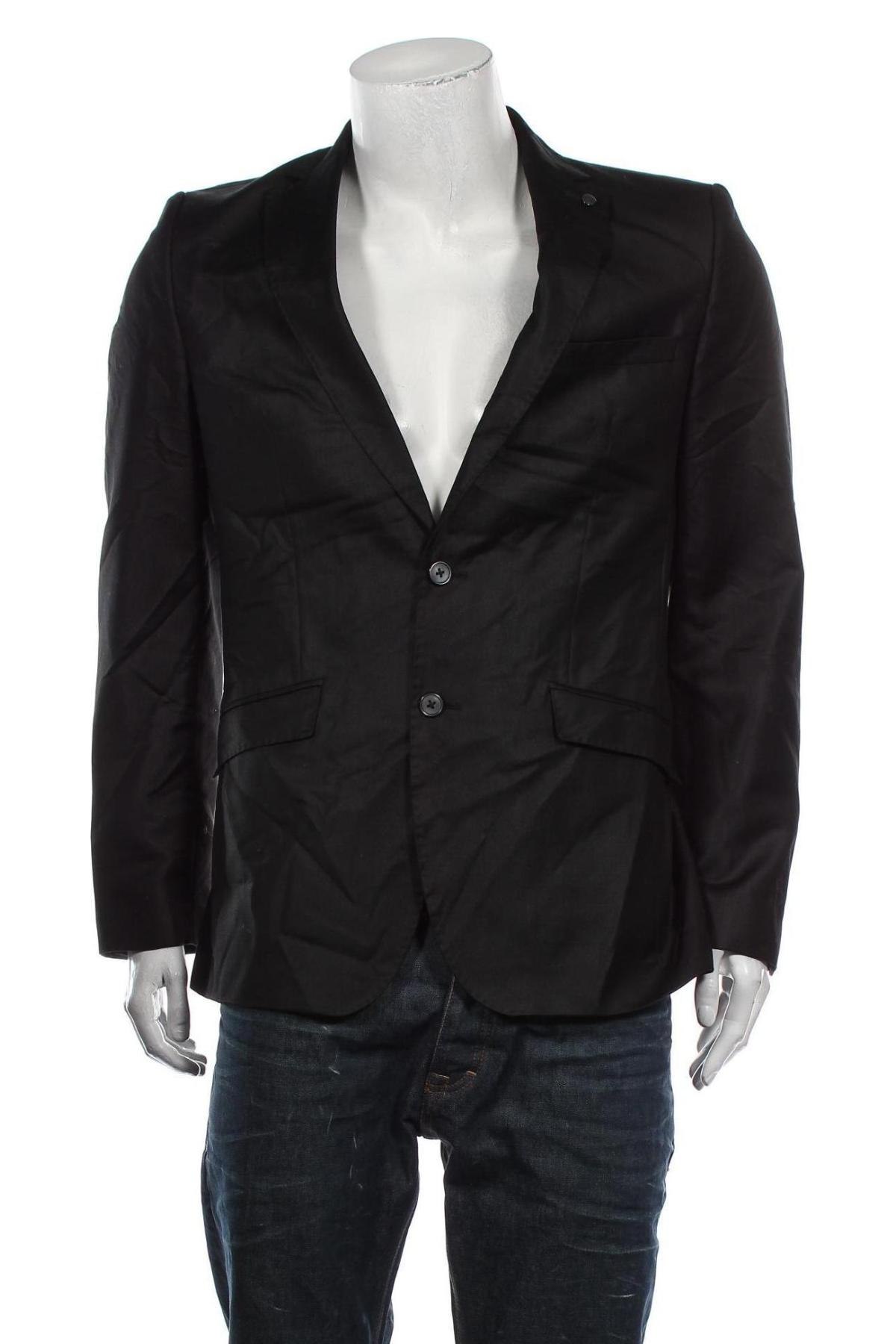 Ανδρικό σακάκι Zara Man, Μέγεθος L, Χρώμα Μαύρο, Τιμή 37,11 €
