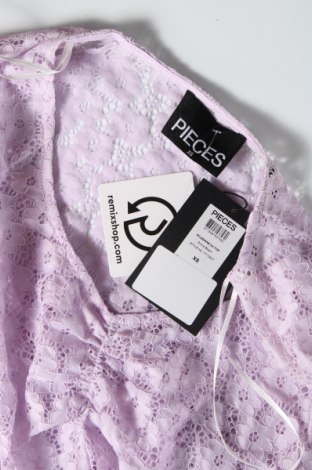 Γυναικεία μπλούζα Pieces, Μέγεθος XS, Χρώμα Βιολετί, Τιμή 3,30 €