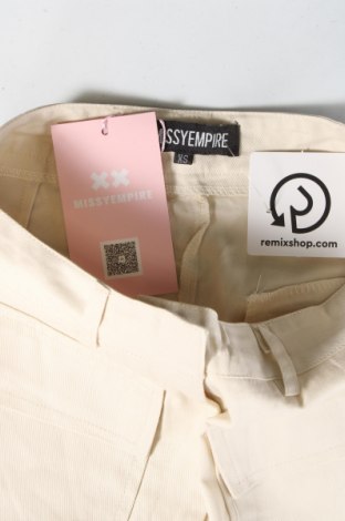 Дамски къс панталон Missy Empire, Размер XS, Цвят Бежов, Цена 8,06 лв.