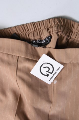 Γυναικείο παντελόνι Pieces, Μέγεθος L, Χρώμα  Μπέζ, Τιμή 8,35 €