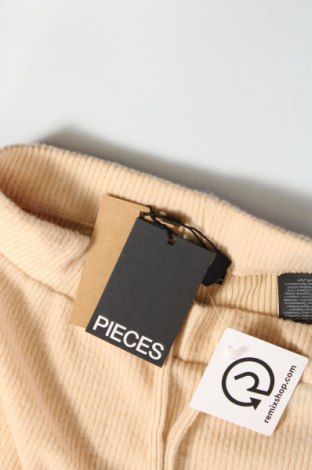 Γυναικείο παντελόνι Pieces, Μέγεθος M, Χρώμα  Μπέζ, Τιμή 5,29 €