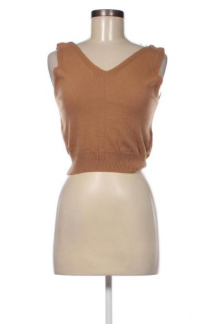 Γυναικείο αμάνικο μπλουζάκι Trendyol, Μέγεθος M, Χρώμα  Μπέζ, Τιμή 3,74 €