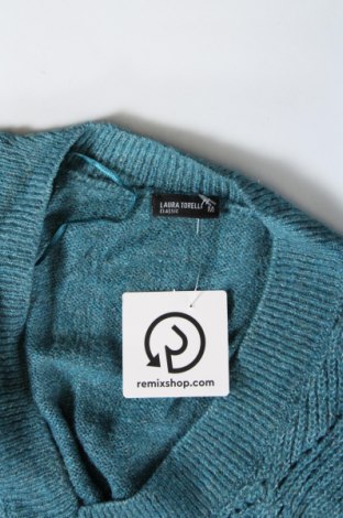 Дамски пуловер Laura Torelli, Размер M, Цвят Син, Цена 4,35 лв.