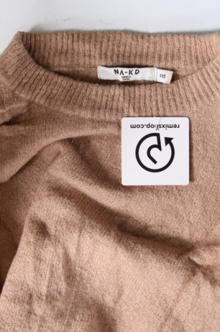 Дамски пуловер NA-KD, Размер XXS, Цвят Бежов, Цена 4,35 лв.