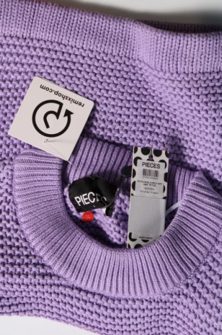 Дамски пуловер Pieces, Размер L, Цвят Лилав, Цена 8,10 лв.