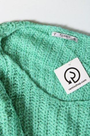 Дамски пуловер Pull&Bear, Размер S, Цвят Зелен, Цена 4,06 лв.