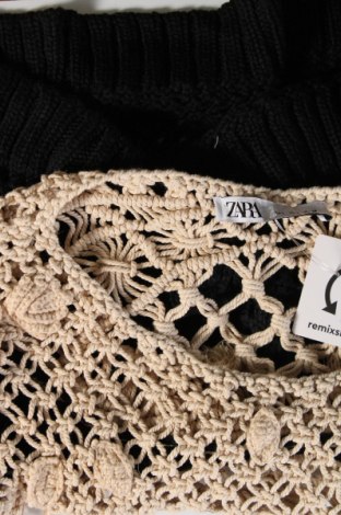 Дамски пуловер Zara, Размер L, Цвят Черен, Цена 20,00 лв.