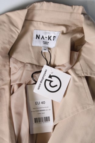 Dámský přechodný kabát  NA-KD, Velikost M, Barva Béžová, Cena  3 261,00 Kč