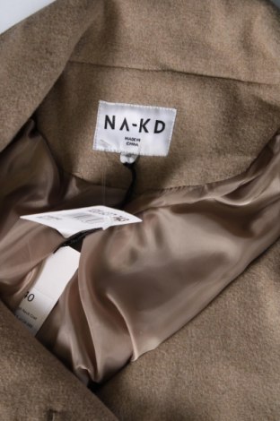 Γυναικείο παλτό NA-KD, Μέγεθος L, Χρώμα  Μπέζ, Τιμή 107,73 €