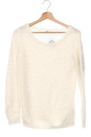 Детски пуловер H&M, Размер 12-13y/ 158-164 см, Цвят Бял, Цена 4,59 лв.