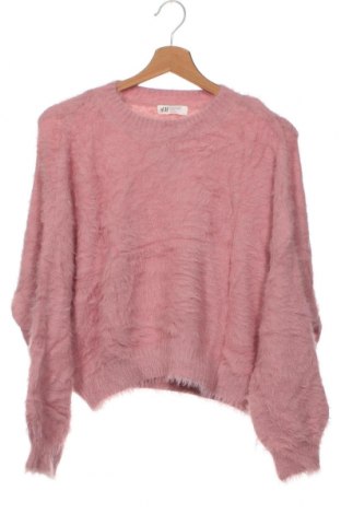 Детски пуловер H&M, Размер 8-9y/ 134-140 см, Цвят Розов, Цена 9,60 лв.