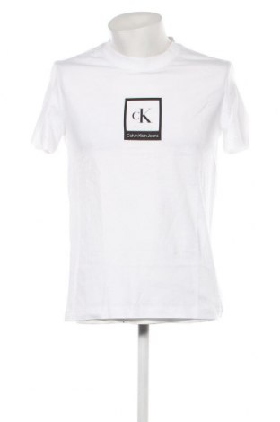 Herren T-Shirt Calvin Klein Jeans, Größe L, Farbe Weiß, Preis 35,05 €