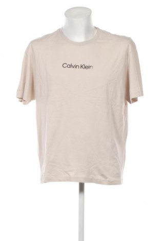 Tricou de bărbați Calvin Klein Jeans, Mărime XXL, Culoare Bej, Preț 152,63 Lei
