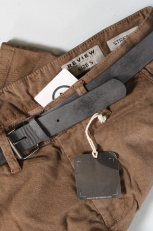 Мъжки къс панталон Review, Размер S, Цвят Кафяв, Цена 27,26 лв.