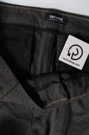 Мъжки панталон Only & Sons, Размер L, Цвят Сив, Цена 22,08 лв.