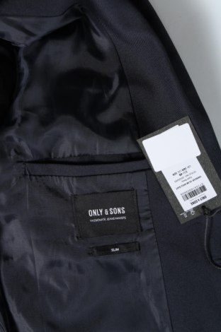 Ανδρικό σακάκι Only & Sons, Μέγεθος M, Χρώμα Μπλέ, Τιμή 9,74 €