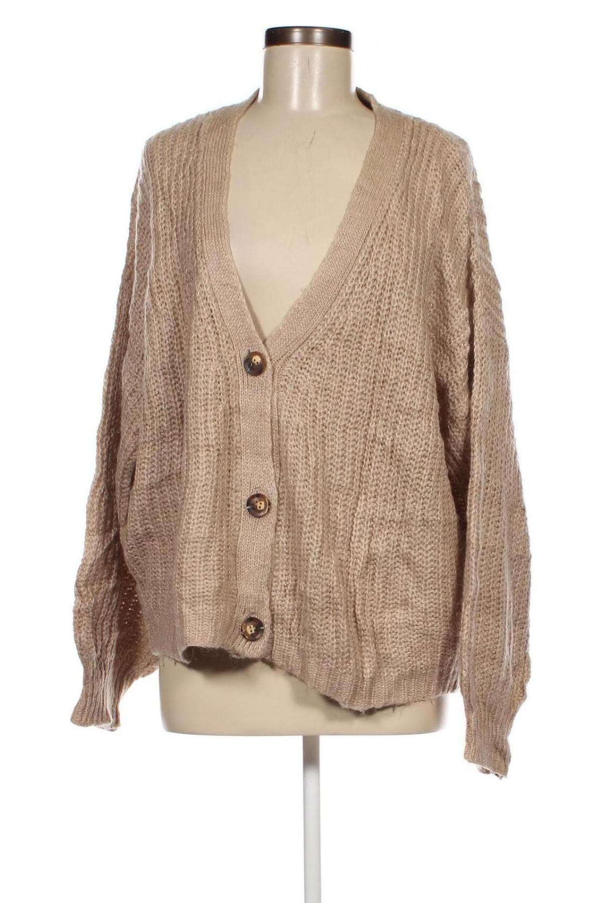 Damen Strickjacke, Größe L, Farbe Beige, Preis 3,03 €