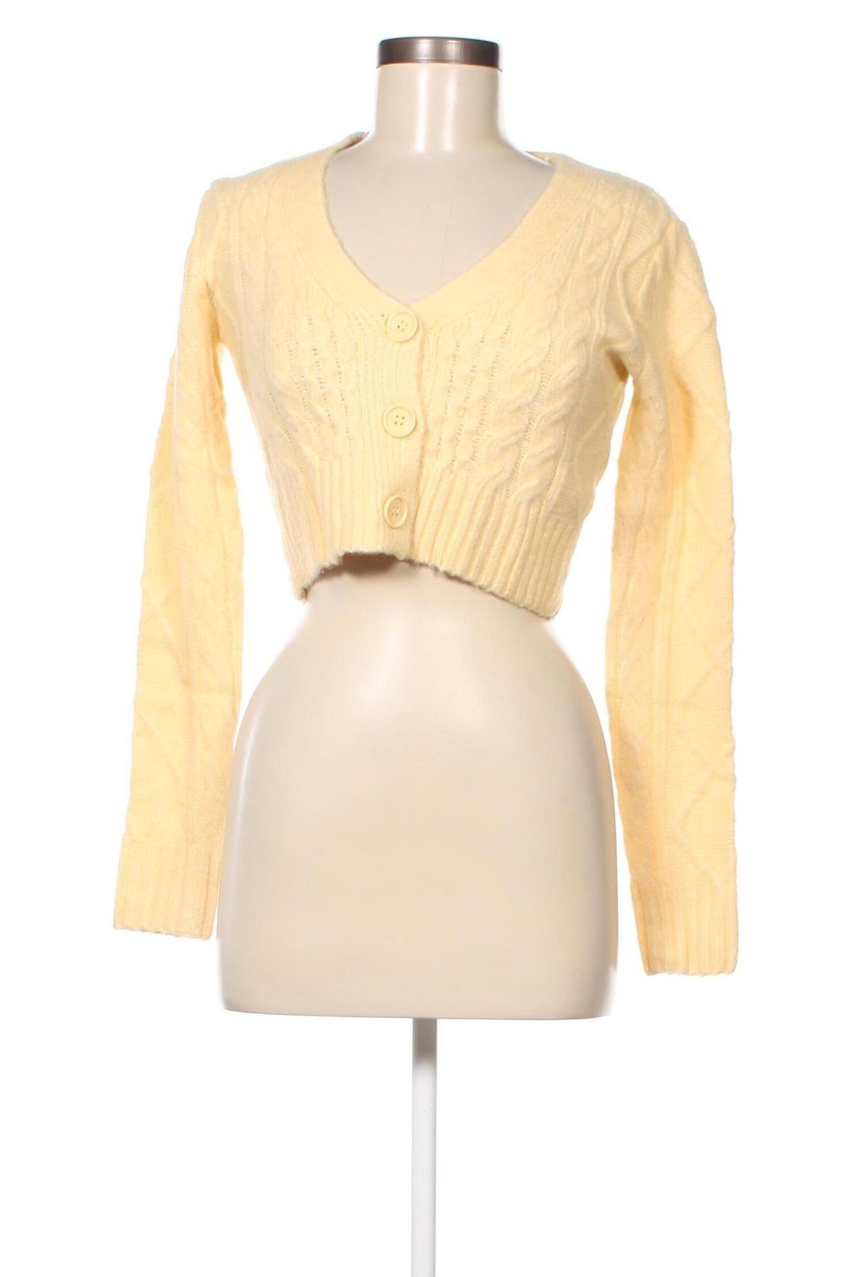 Γυναικεία ζακέτα Tally Weijl, Μέγεθος XS, Χρώμα Κίτρινο, Τιμή 4,50 €