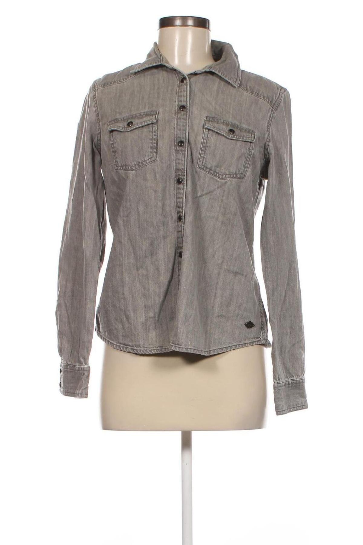 Γυναικείο πουκάμισο DDP, Μέγεθος M, Χρώμα Γκρί, Τιμή 15,46 €