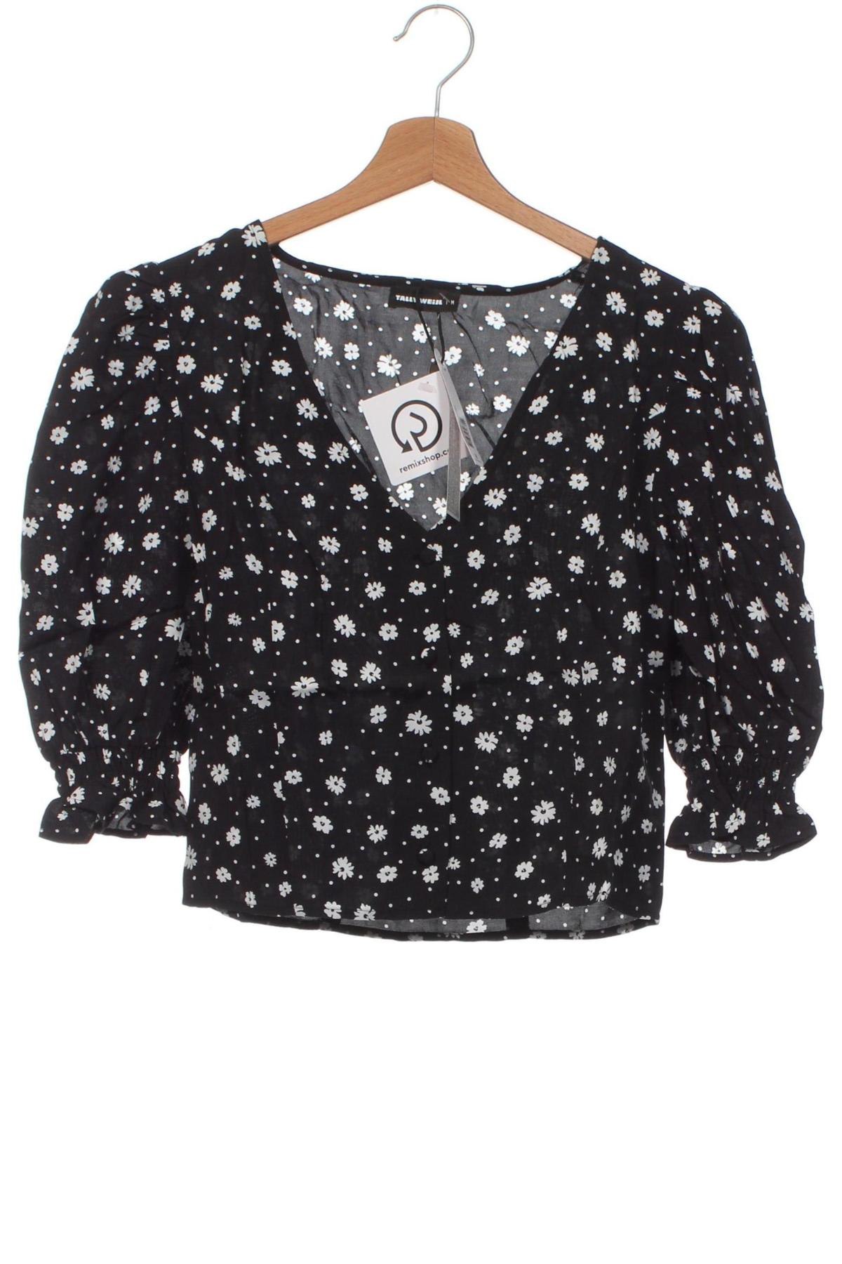 Γυναικείο πουκάμισο Tally Weijl, Μέγεθος M, Χρώμα Μαύρο, Τιμή 4,12 €