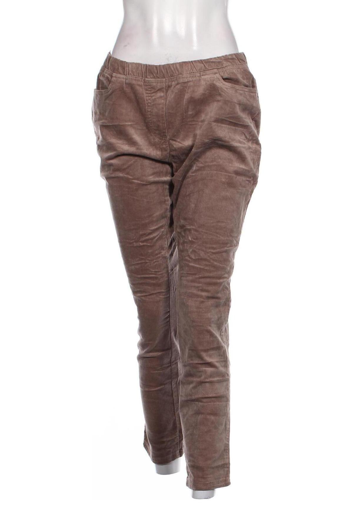 Pantaloni de velvet de femei Damart, Mărime L, Culoare Bej, Preț 95,39 Lei