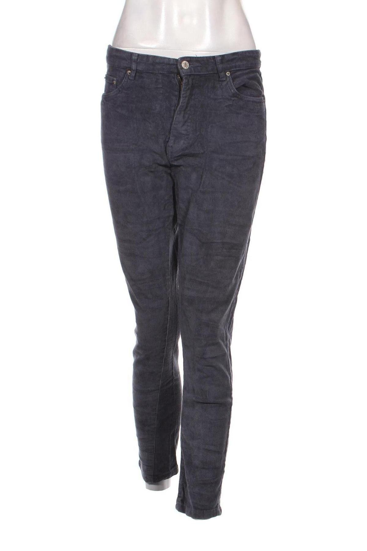 Pantaloni de velvet de femei Pull&Bear, Mărime M, Culoare Gri, Preț 12,40 Lei