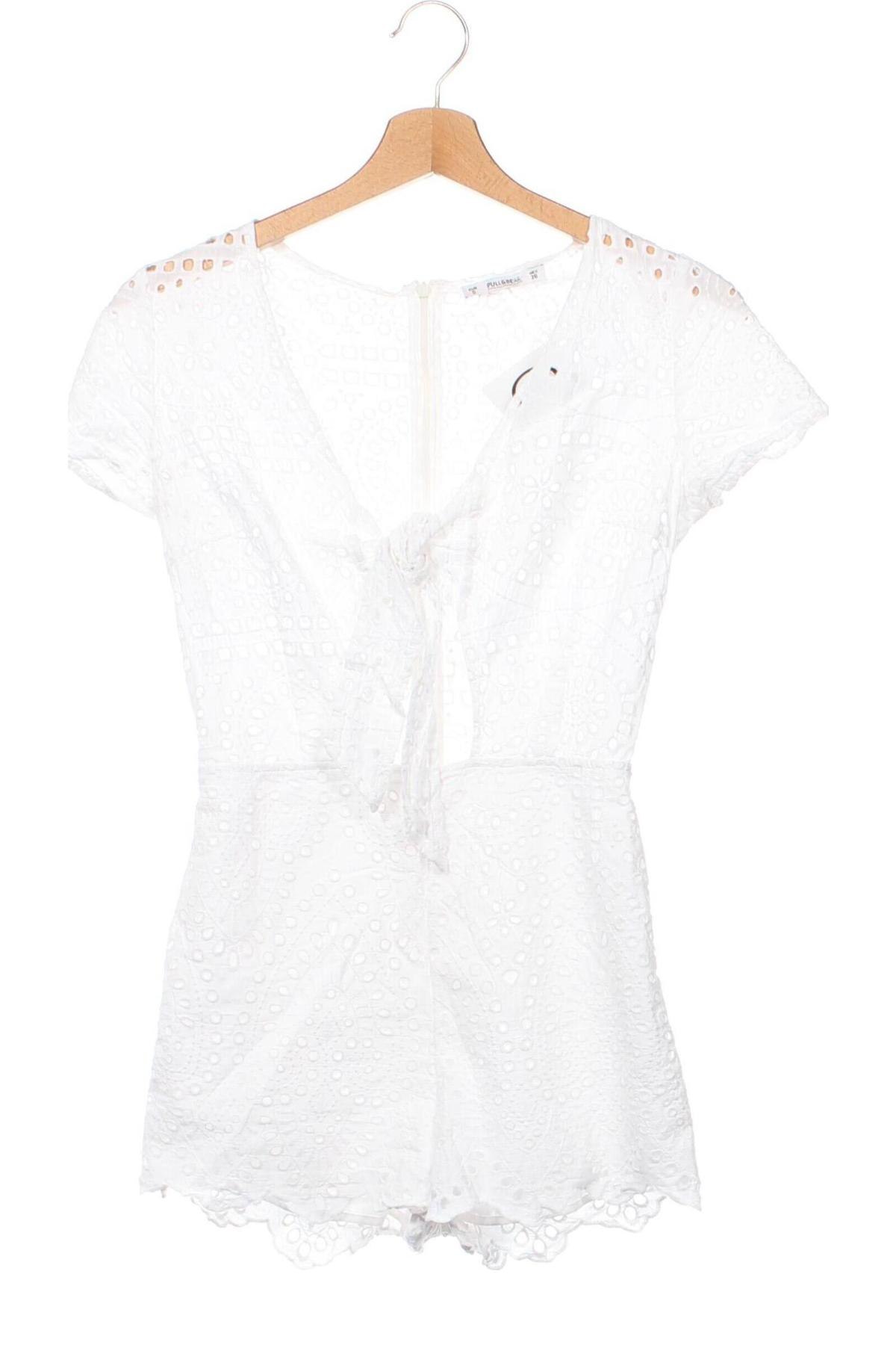 Damen Overall Pull&Bear, Größe S, Farbe Weiß, Preis 27,14 €
