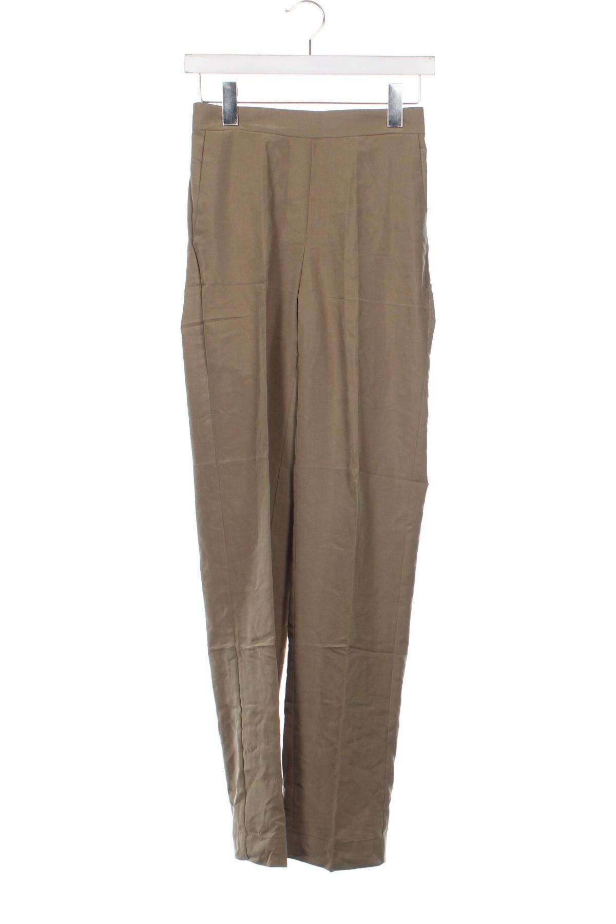 Дамски панталон Mango, Размер XS, Цвят Зелен, Цена 14,96 лв.