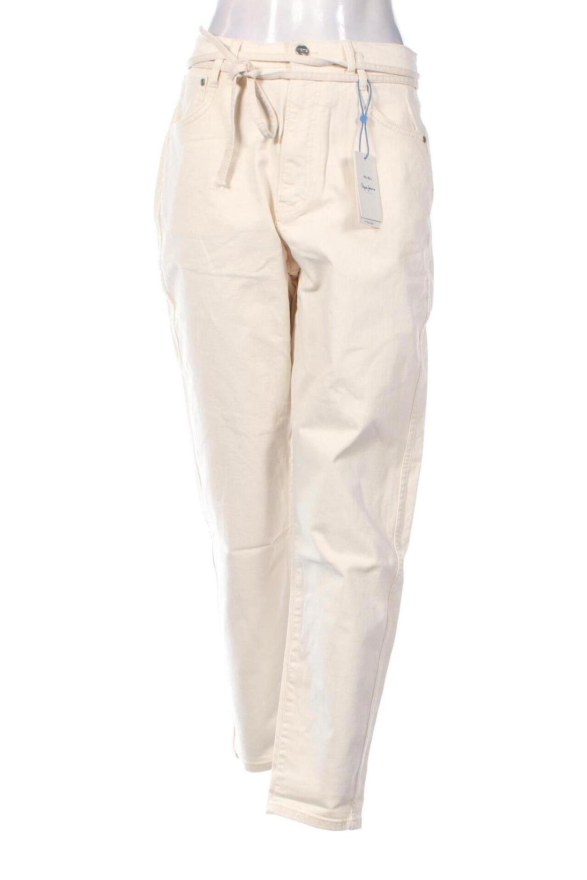Дамски панталон Pepe Jeans, Размер M, Цвят Екрю, Цена 146,00 лв.