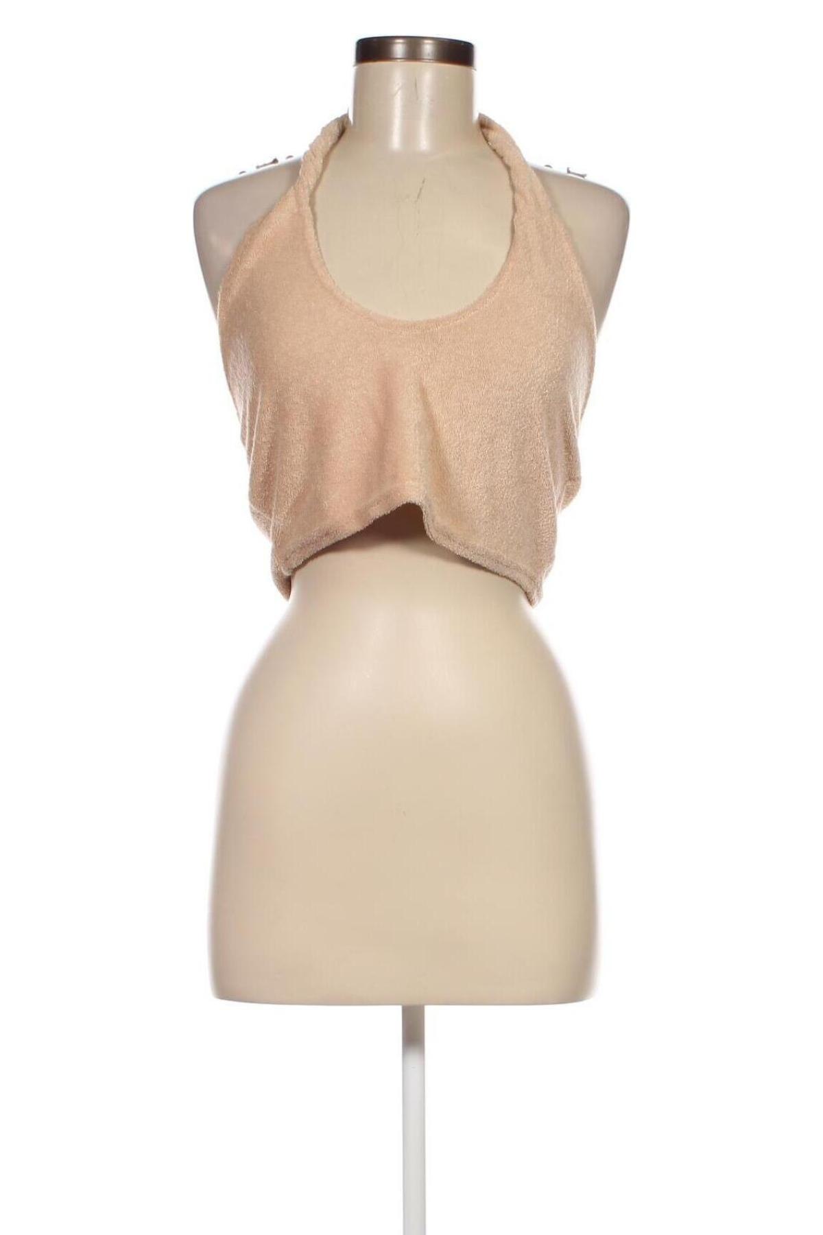 Γυναικείο αμάνικο μπλουζάκι Fashionkilla, Μέγεθος L, Χρώμα  Μπέζ, Τιμή 2,81 €