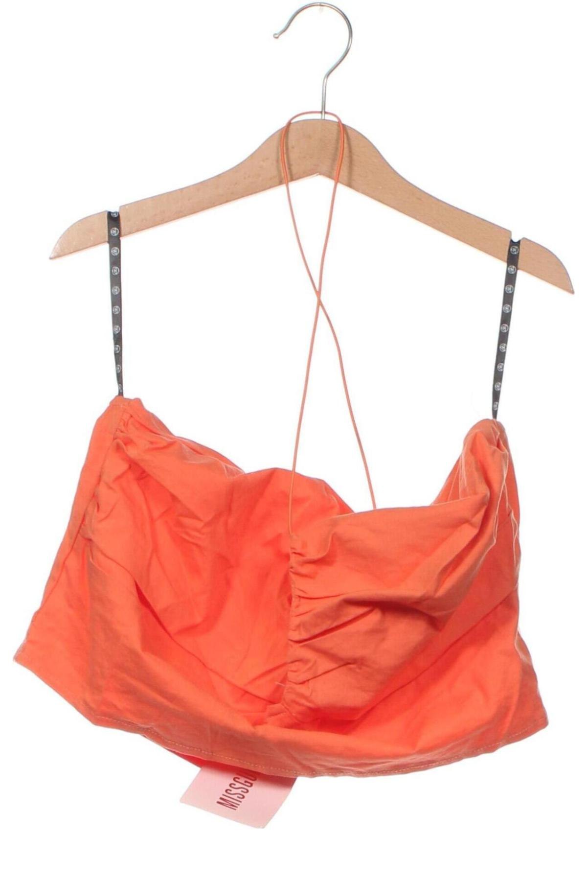 Γυναικείο αμάνικο μπλουζάκι Missguided, Μέγεθος L, Χρώμα Πορτοκαλί, Τιμή 2,49 €