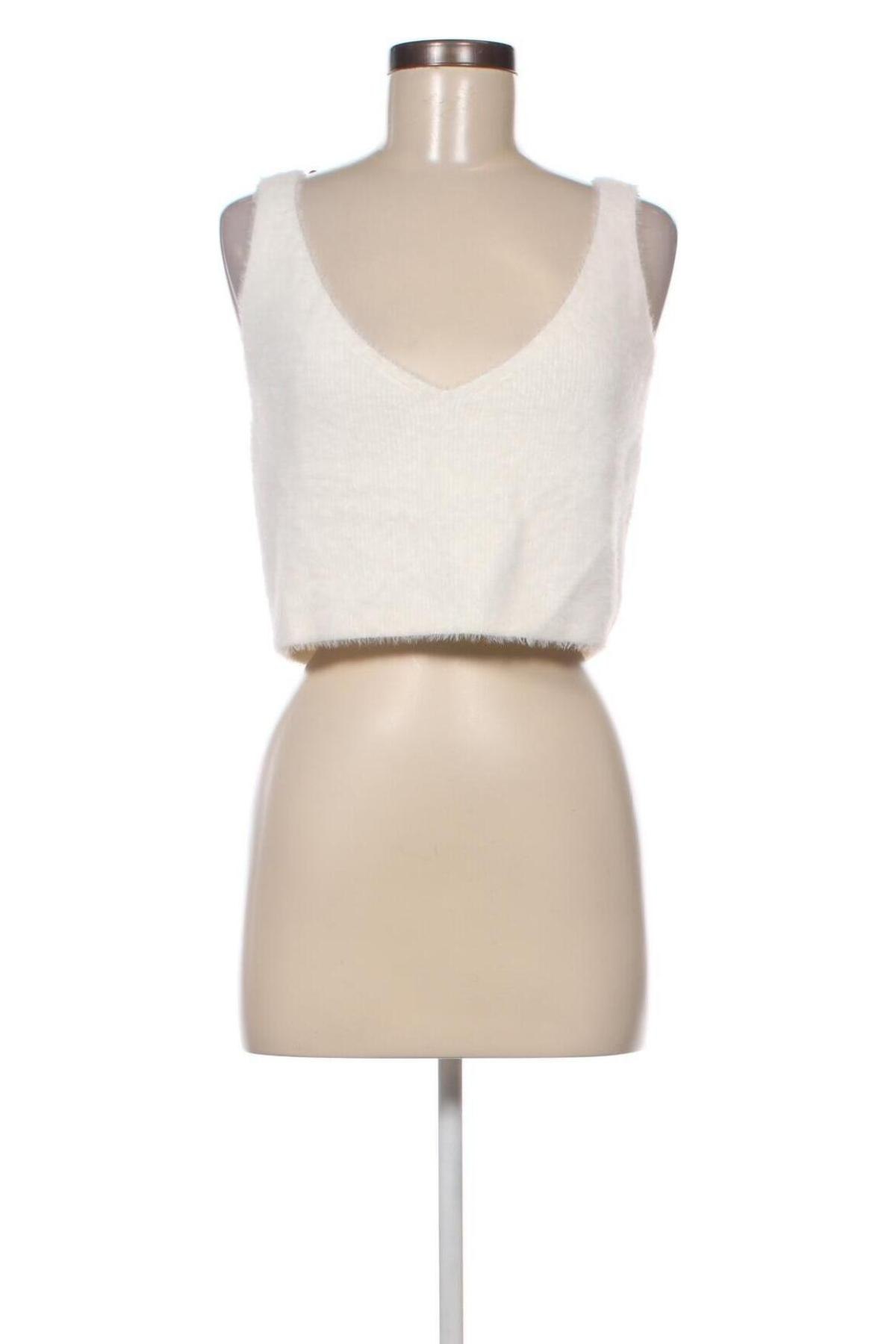Γυναικείο αμάνικο μπλουζάκι Weekday, Μέγεθος XL, Χρώμα Λευκό, Τιμή 4,65 €