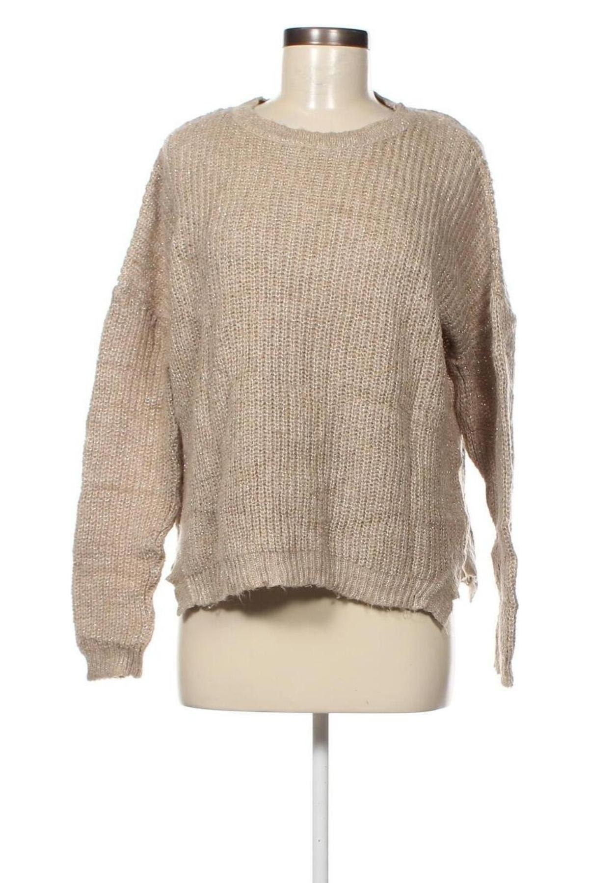 Дамски пуловер Kiabi, Размер S, Цвят Бежов, Цена 4,93 лв.
