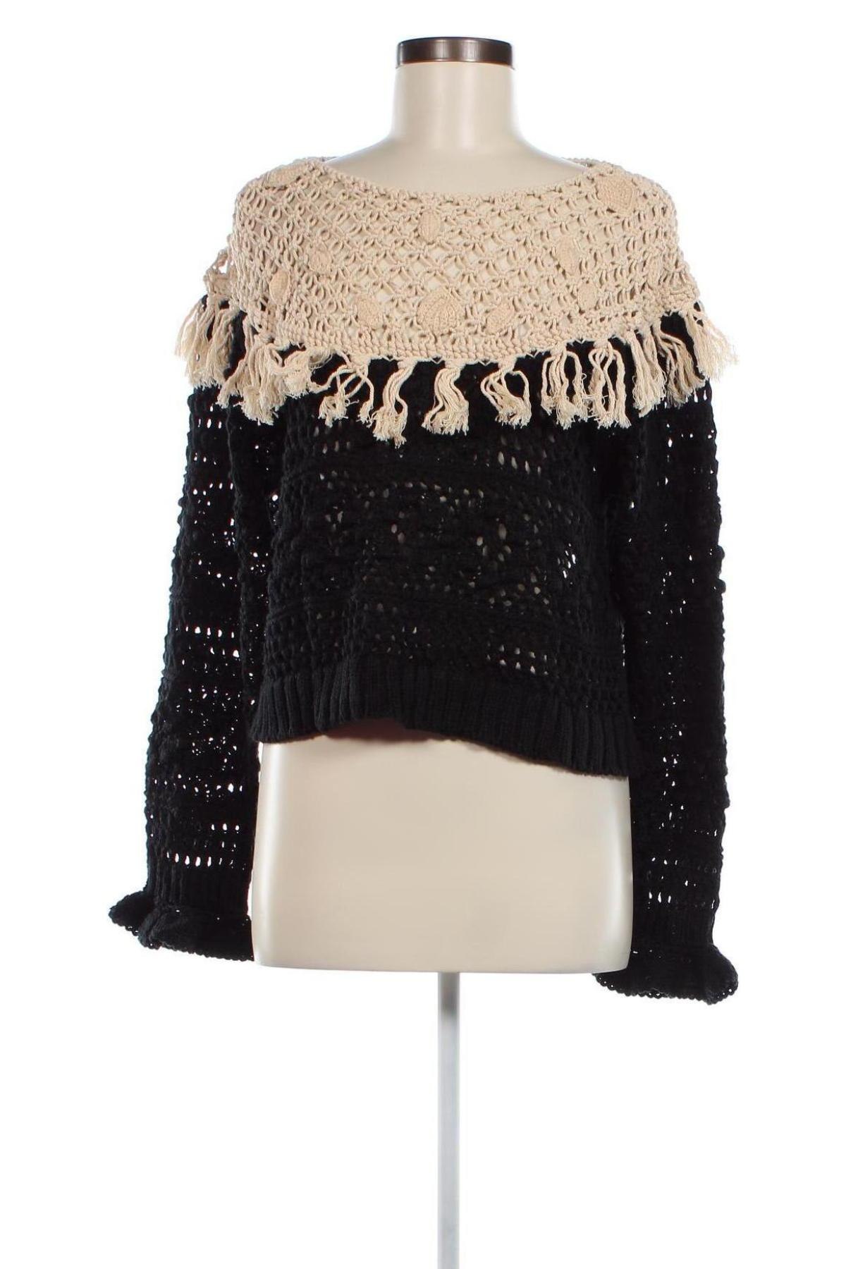 Дамски пуловер Zara, Размер L, Цвят Черен, Цена 20,00 лв.