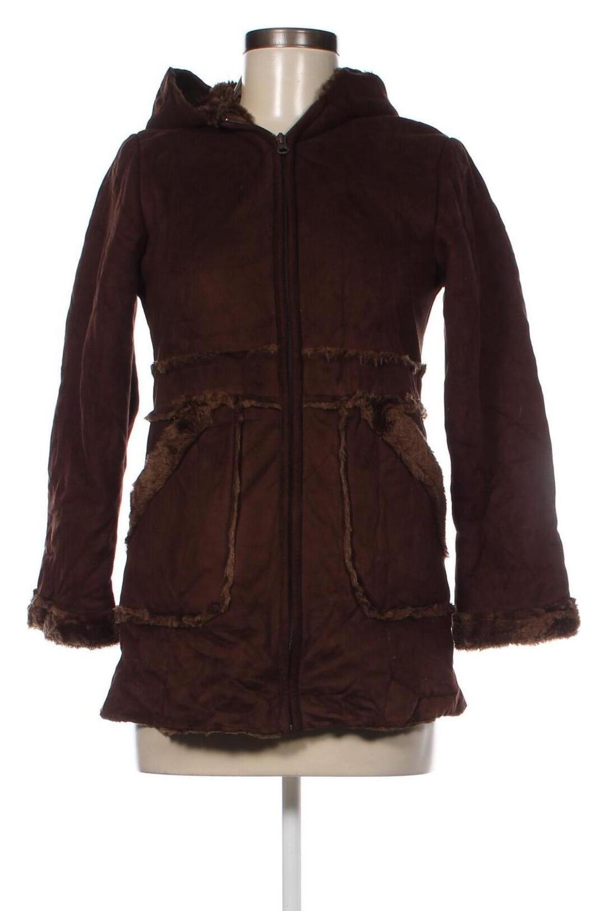 Palton de femei Elle, Mărime L, Culoare Maro, Preț 23,16 Lei