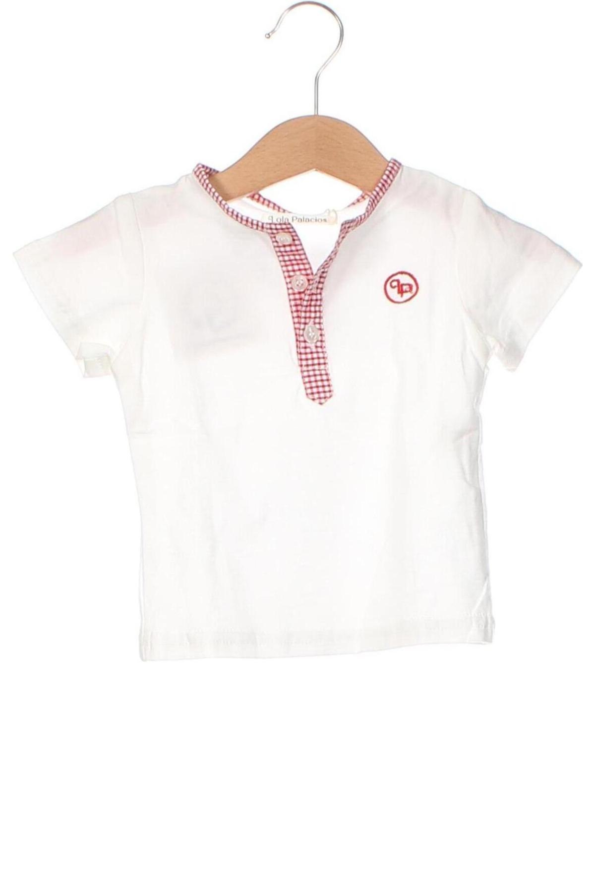 Детска тениска Lola Palacios, Размер 2-3m/ 56-62 см, Цвят Бял, Цена 9,60 лв.