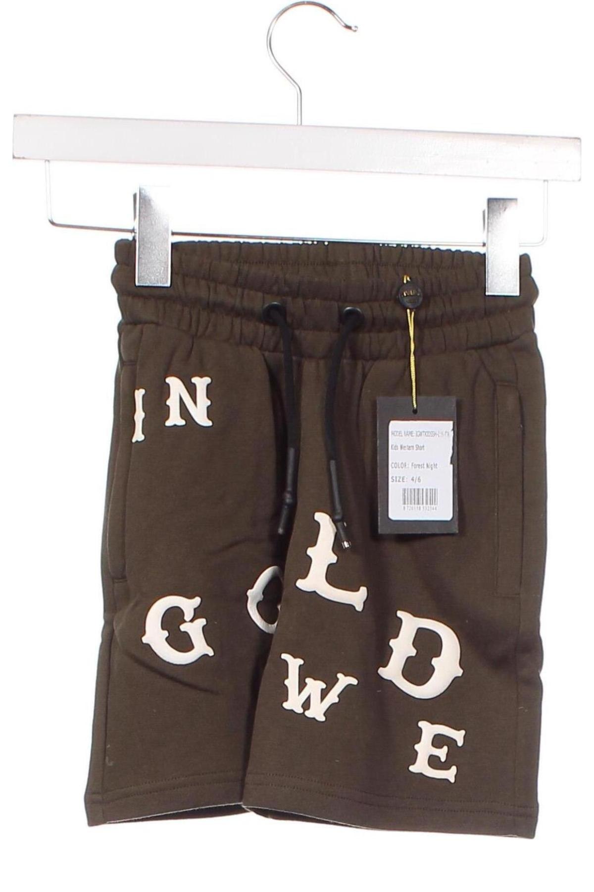 Kinder Shorts In Gold We Trust, Größe 4-5y/ 110-116 cm, Farbe Grün, Preis € 35,57