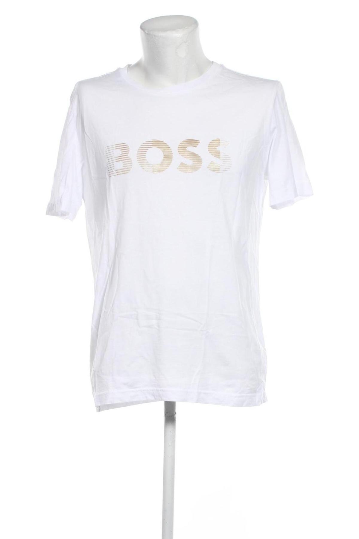 Мъжка тениска BOSS, Размер L, Цвят Бял, Цена 105,00 лв.