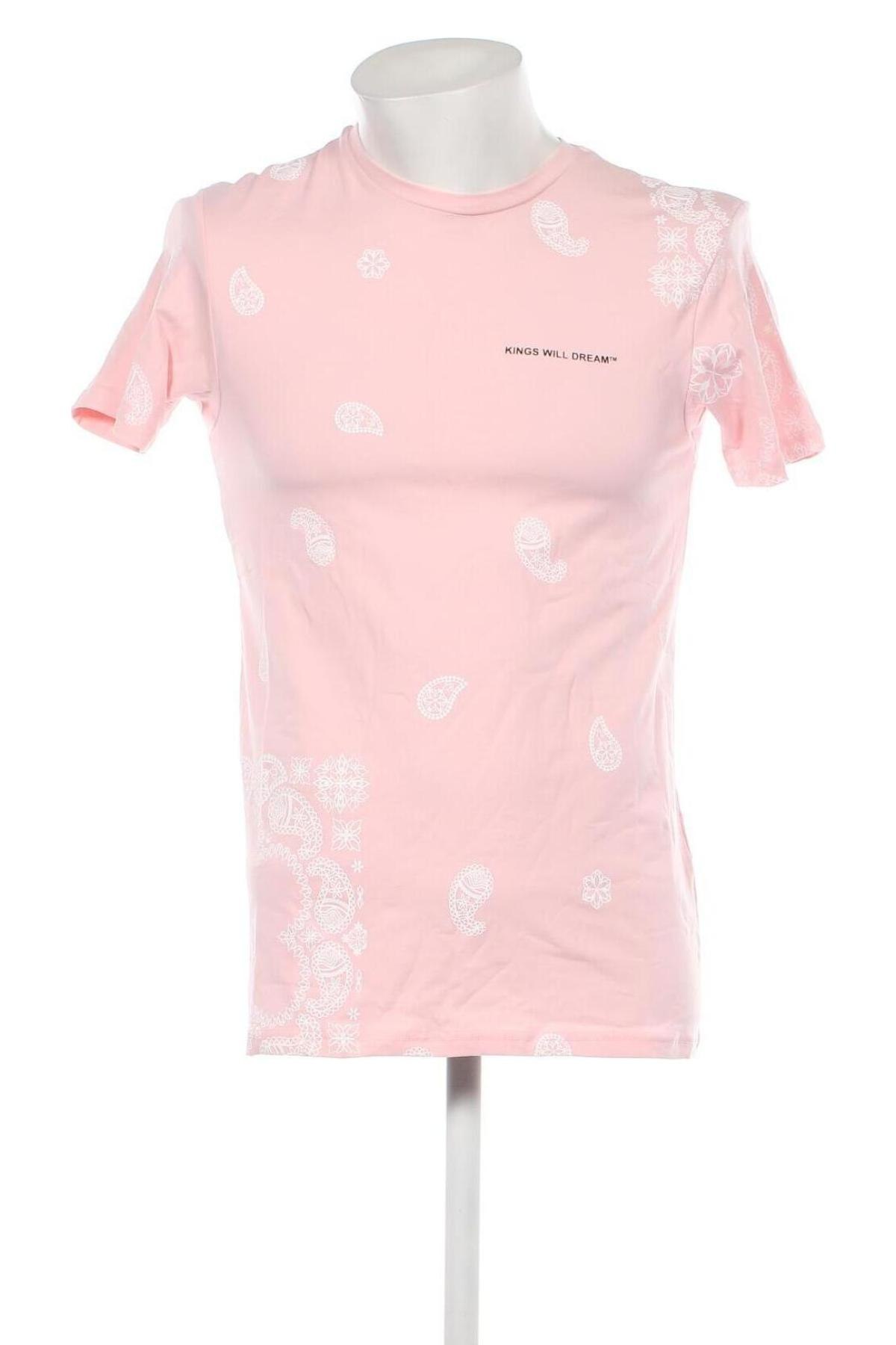 Herren T-Shirt Kings will Dream, Größe XS, Farbe Rosa, Preis 3,59 €