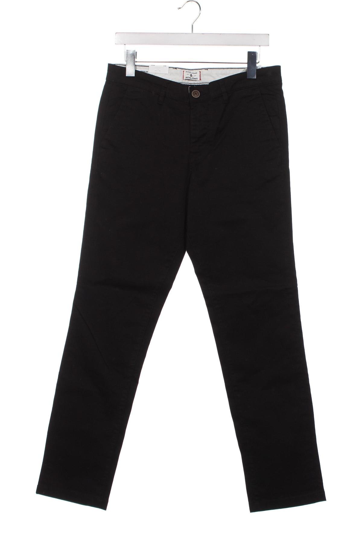 Мъжки панталон Jack & Jones, Размер S, Цвят Черен, Цена 24,60 лв.