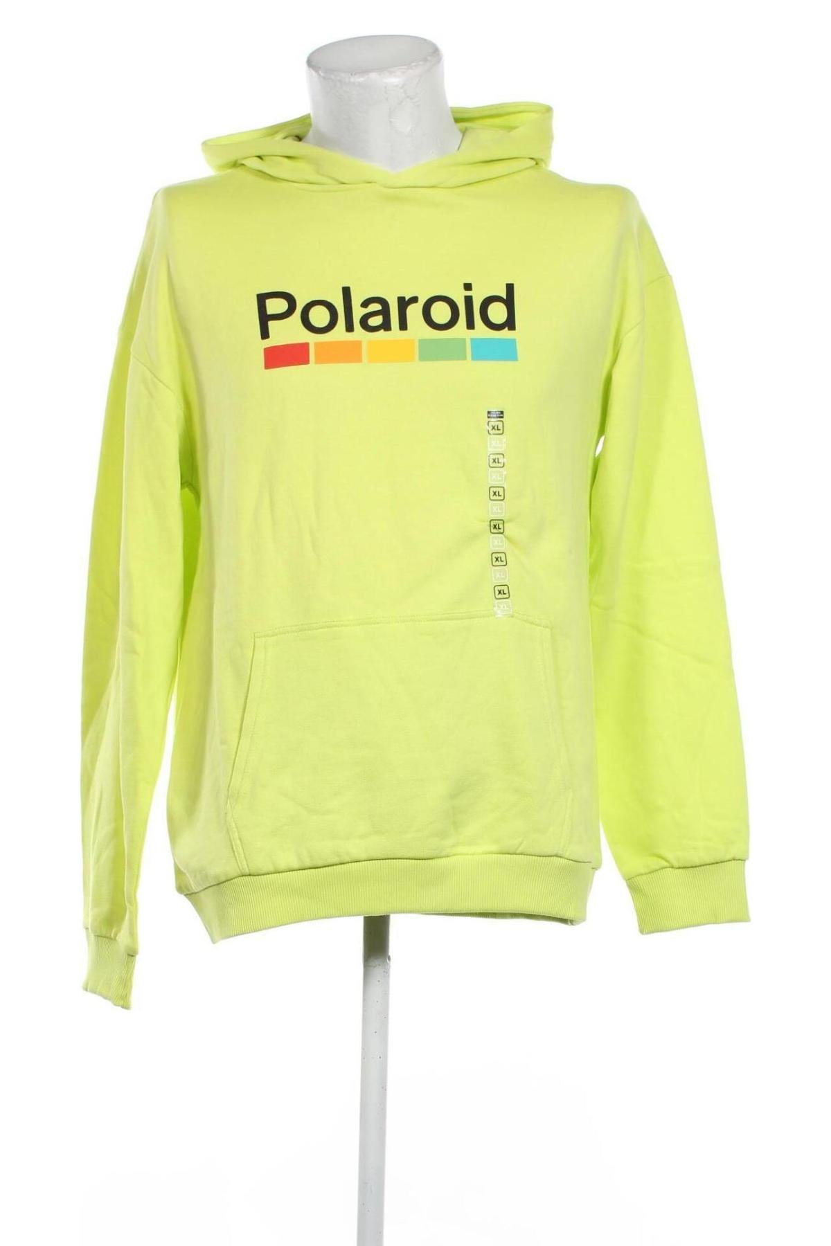 Ανδρικό φούτερ POLAROID, Μέγεθος XL, Χρώμα Πράσινο, Τιμή 4,82 €