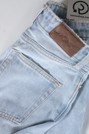 Damskie jeansy Monki, Rozmiar XXS, Kolor Niebieski, Cena 44,99 zł