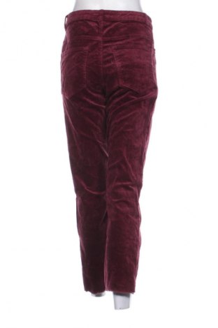 Pantaloni de velvet de femei H&M Divided, Mărime L, Culoare Roșu, Preț 95,99 Lei