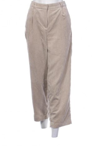 Pantaloni de velvet de femei MSCH, Mărime XS, Culoare Bej, Preț 157,99 Lei