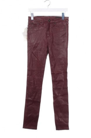 Pantaloni de piele pentru damă Rag & Bone, Mărime XS, Culoare Roșu, Preț 1.230,99 Lei